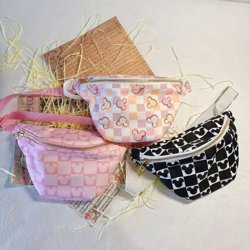 Disney Mickey New Women's Waist Bag Luxury Brand Fashion Women's Messenger Bag Cartoon Cute Women's Chest Bag High Quality