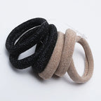 6PCS Women Glitter Hair Scrunchies Girls Elastic Hair Rubber Bands Hair Holder/Gum Hair Accessories Ponytail Hair Holders