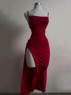 2025 new hot Sale explosive new dress summer high sensibility halter strap Spice Girl bag hip dress