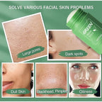 Green Tea Remove Blackhead Solid Mask Dispel Acne Blemish Cleansing Stick Mask Shrink Pores Tighten Whitening Repair Skin Care