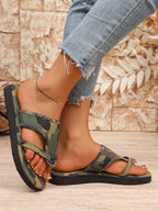 2025 Summer Women Slippers Platform Sandals Fashion Open Toe Shoes Slip on Colorful Beach Shoe Ethnic Style Lightweight Slippers