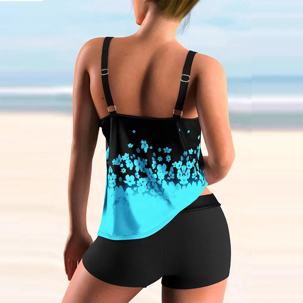 2024 Women's Sexy New Swimsuits Plus Size Printed Beachwear Summer Beach Ladies Casual Fashion Tankini Swim Wear