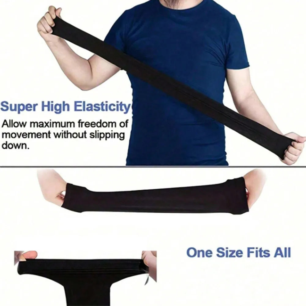 3Pairs Fashion Sun Ice Silk Sleeves Unisex Summer Sun Protection Arm Sleeves Suitable for Outdoor Riding, Driving, Fishing