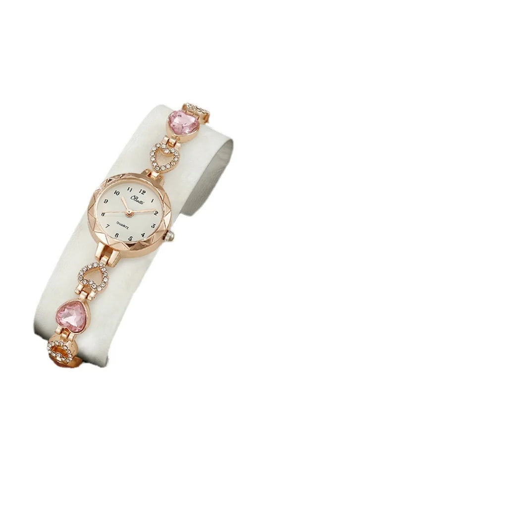 4PCS Set Woman Bracelet Watches New Fashion Luxury Ladies Stainless Steel Wrist Quartz Watch For Valentine's Day Birthday Gifts