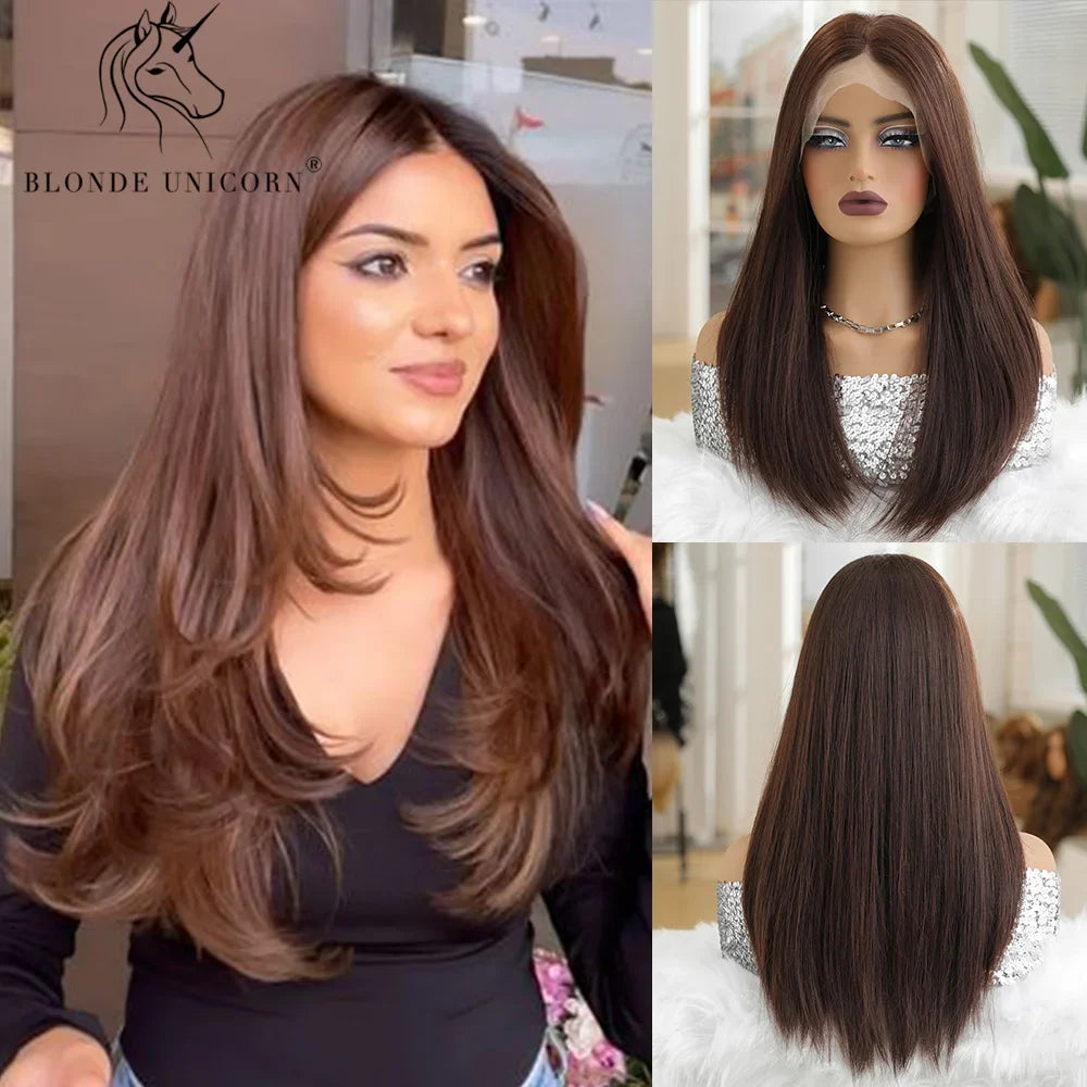 13x6 Lace Front Wig Blonde Wave Synthetic Wigs for Women Daily Party Cosplay Use Heat Resistant Fiber Hair