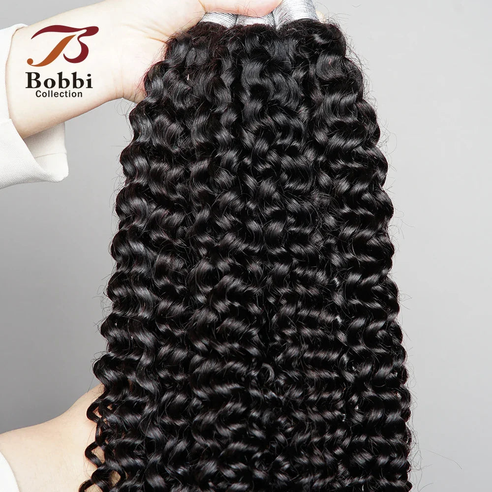 100% Human Hair Bulk for Braiding 1 Bundle Jerry Curly Natural Black Indian Remy Human Boho Braiding Hair Bulk Extensions Bobbi