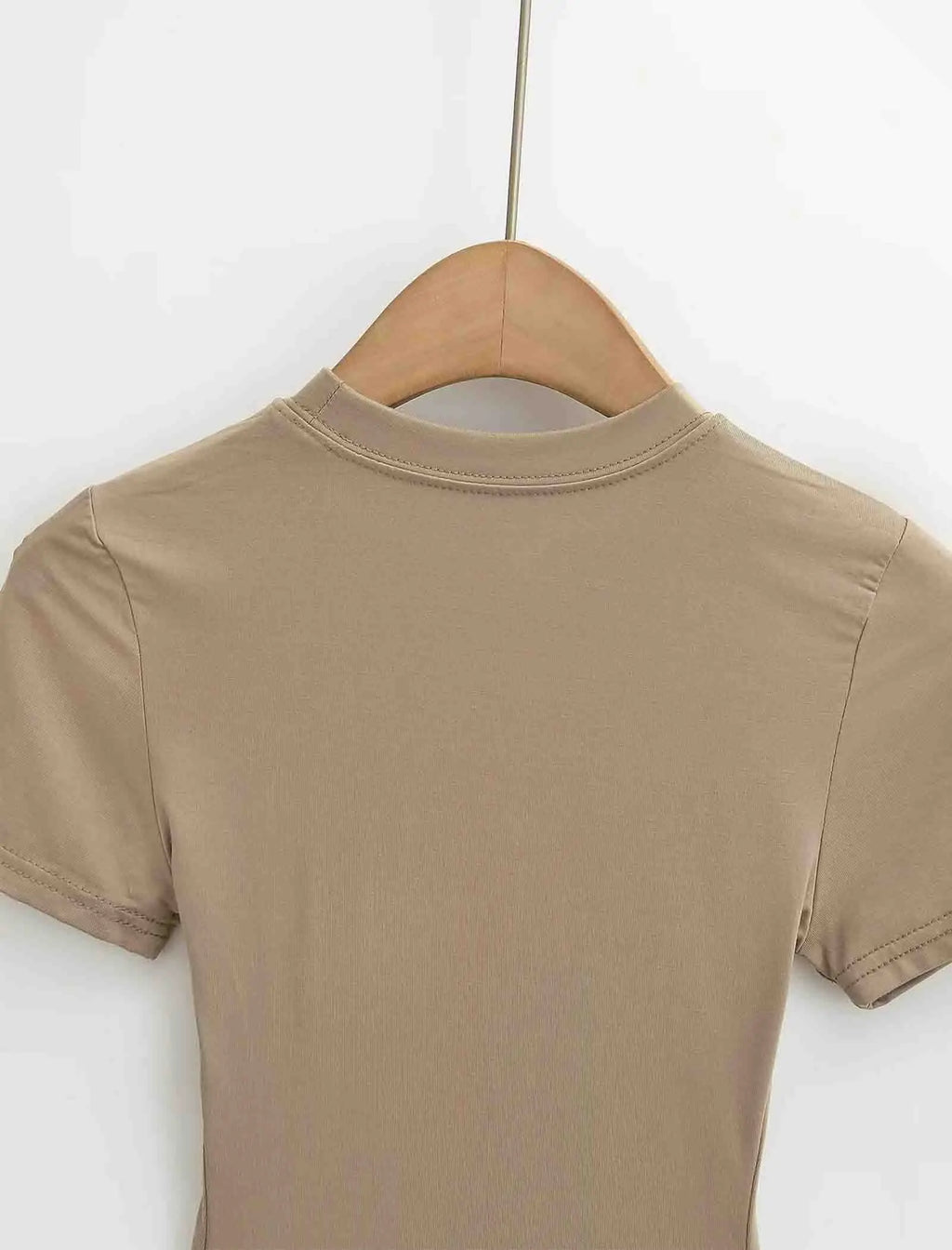 2025 New High Quality Casual T shirt Sexy Slim Short Sleeves Fashion Trend Solid Women Clothing y2k Tops