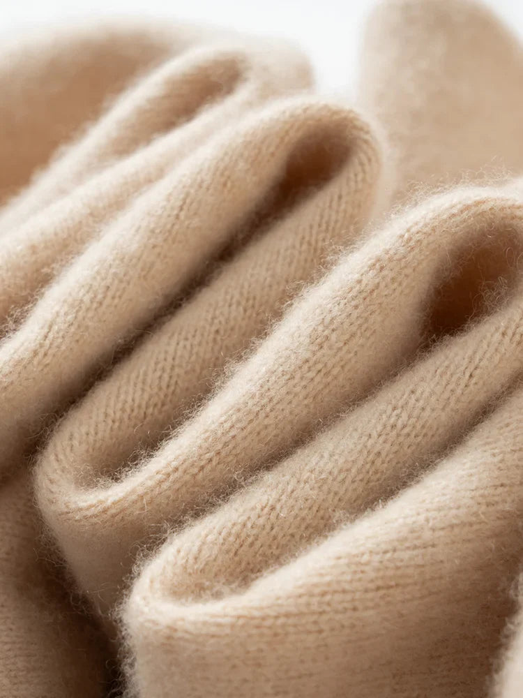 100% Cashmere Sweater Long Dress New Women High Turn-down Collar Pullover  Soft Cosy Autumn Winter Casual Solid Knitwear Dress