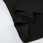 CIBBAR Gothic Print Black Tube Top Women Strapless Skinny Cropped Tops Summer Casual Chic Graphic Tees y2k Streetwear Vest Basic