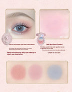 Colorrose Embossed Powder Blush Blue Genuine Nude Makeup Natural Party  Blusher  Shimmer Pearlescent Highlight Eyeshadow