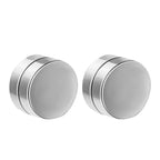 2pcs Punk Mens Strong Magnet Magnetic Ear Stud Set, Non Piercing Earrings Fake Cross Earrings Gift For Boyfriend Lover Jewelry