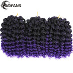 1- 5 Packs 8 inch Jumpy Wand Curl Jamaican Bounce Crochet Hair Natural Black Wand Curls Crochet Hair Short Curly Crochet Braids