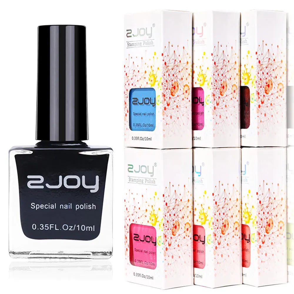 Black White Nail Art Stamping Polish 10ml 30 Colors Stamping Plates Polish Stamping Gel No Smudge Top Oil Colorful Nail Varnish