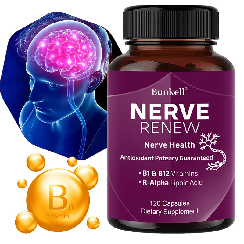 Advanced Neurological Support - 300 Mg Stabilized R-Lipoic Acid, Vitamin B Complex, Nervous System Health, Focus, Antioxidants