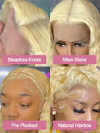 Deep Wave 13x6 HD Lace Frontal Human Hair Wig 30 40 Inch Curly 613 Honey Blonde Water Wave 13x4 Lace Front Wigs For Women 250%