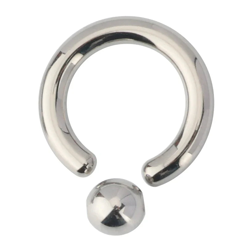 ASTM F136 Titanium Captive Bead Rings PIERC Nose Ring large size Earring 12G 2mm 3mm BCR Hoop Rings punk Piercing Body Jewelry
