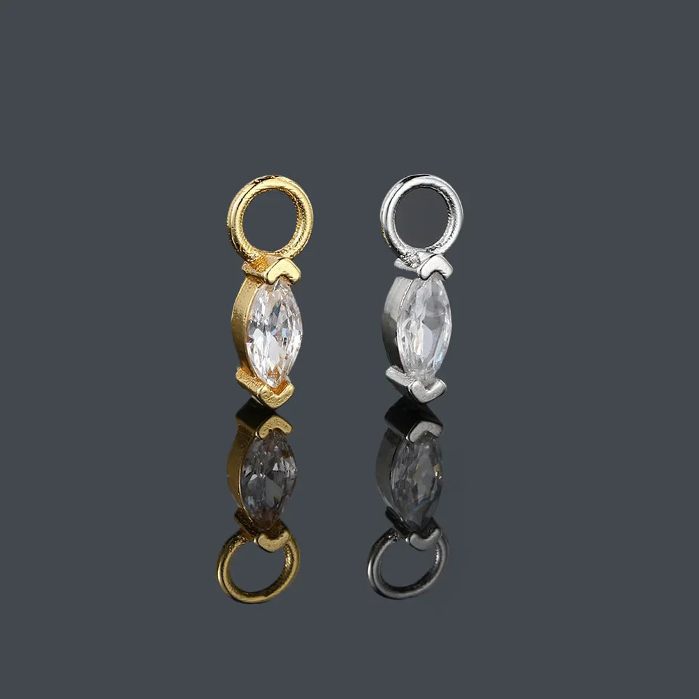 1PC Little Star Moon Snake Crystal Charms Pendant Helix Daith Earrings for Women Hanging Matching Piercing Lobe Tragus Jewelry