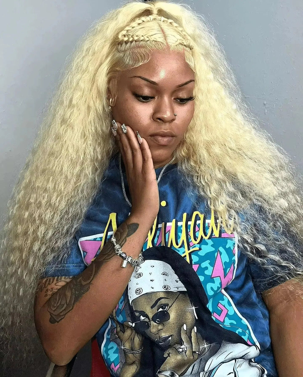 Deep Wave 13x6 HD Lace Frontal Human Hair Wig 30 40 Inch Curly 613 Honey Blonde Water Wave 13x4 Lace Front Wigs For Women 250%