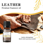 EUQEE 10ML Men's Fragrance Oil For Car Diffuser,Making Candle Leather Forest Pine Coffee Cake Cedarwood Bay Rum 1pcs/3pcs/6pcs