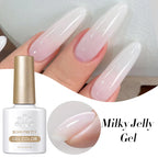 BORN PRETTY 10ml Milky Jelly White Gel Nail Polish Translucent Semi Permanent Soak Off UV LED Gel Varnish Manicure Nail Art