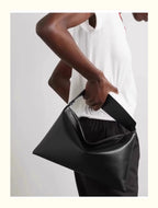 Envelope Bag Vintage Niche Wind Genuine Leather Wide Shoulder Strap Armpit Bag Hundred Sheepskin Shoulder Bag Clutch Bag