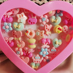 10pcs/lot Children's Cartoon Rings Candy Flower Animal Bow Shape Ring Set Mix Finger Jewellery Rings Kid Girls Toys Anillo