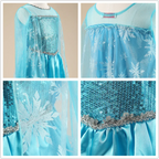 Elsa Dress for Girls 3-10Y Birthday Role Elsa Princess Dress For Kids Halloween 2024 Carnival Easter Party Cosplay Girls Costume