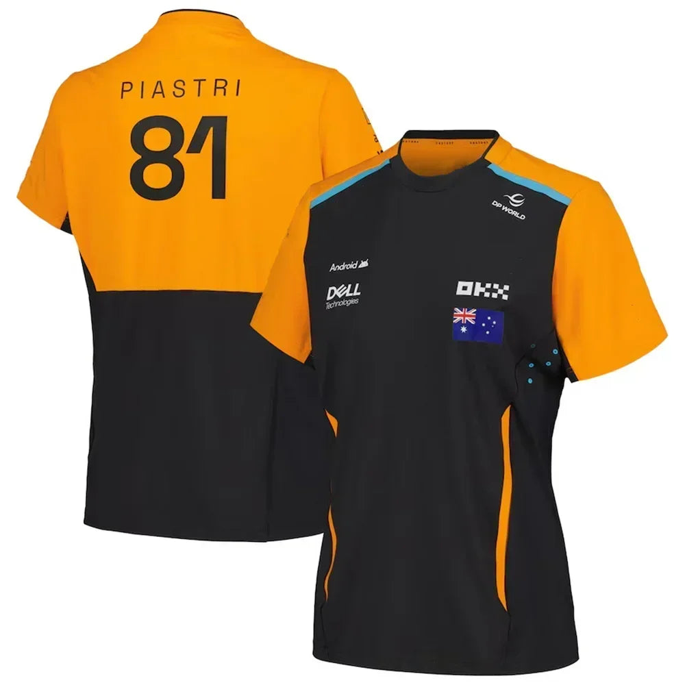 2025 New 4-81 F1 Racing Lando Norris T-shirt Racing Wear Outdoor Sports Adult and Women Training Wear Short Sleeves