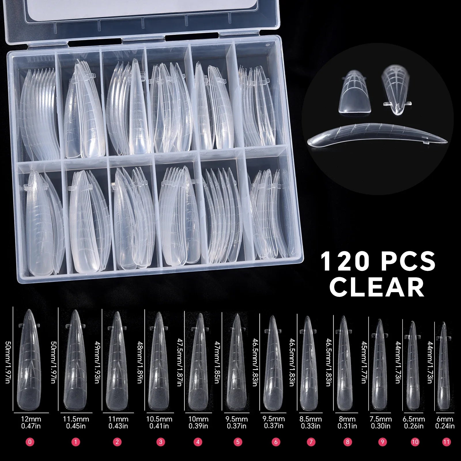 120Pcs Nail Forms For UV Gel Quick Building Extension Top Molds Dual Forms Acrylic Nail Art Tips Nails Accessories Tools