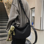 Canvas Crossbody Bag Large Capacity Hip-Hop Street Style For Both Men And Women