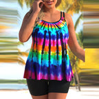 3XL 4XL 5XL Plus Size Two Piece Women Swimsuit for 2024 Summer Korean Fashion Vacation Beach Swimming Suit High waist Beachwear