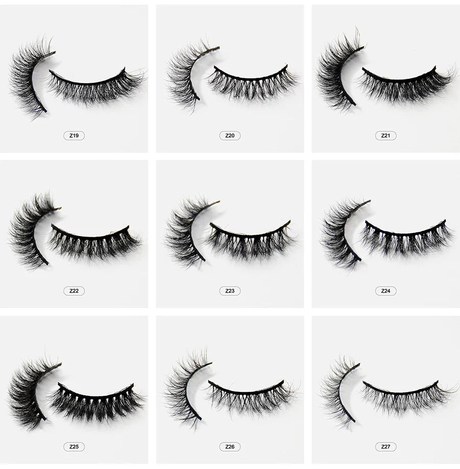 Dropshiping Makeup  Mink Lashes Fluffy Soft Full Fake Eyelashes Natural False Eyelashes Wispy Lash Extension