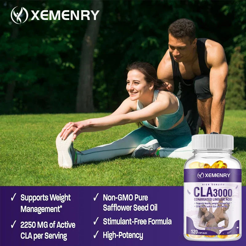 CLA 3000mg - Boost Energy, Improve Muscle Mass, and Boost Metabolism - Non GMO
