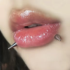 5pcs Spikes Punk Fashion Stainless Steel Lip Stud Earrings For Daily Detachable Replaceable Ball Piercing Jewelry For Men