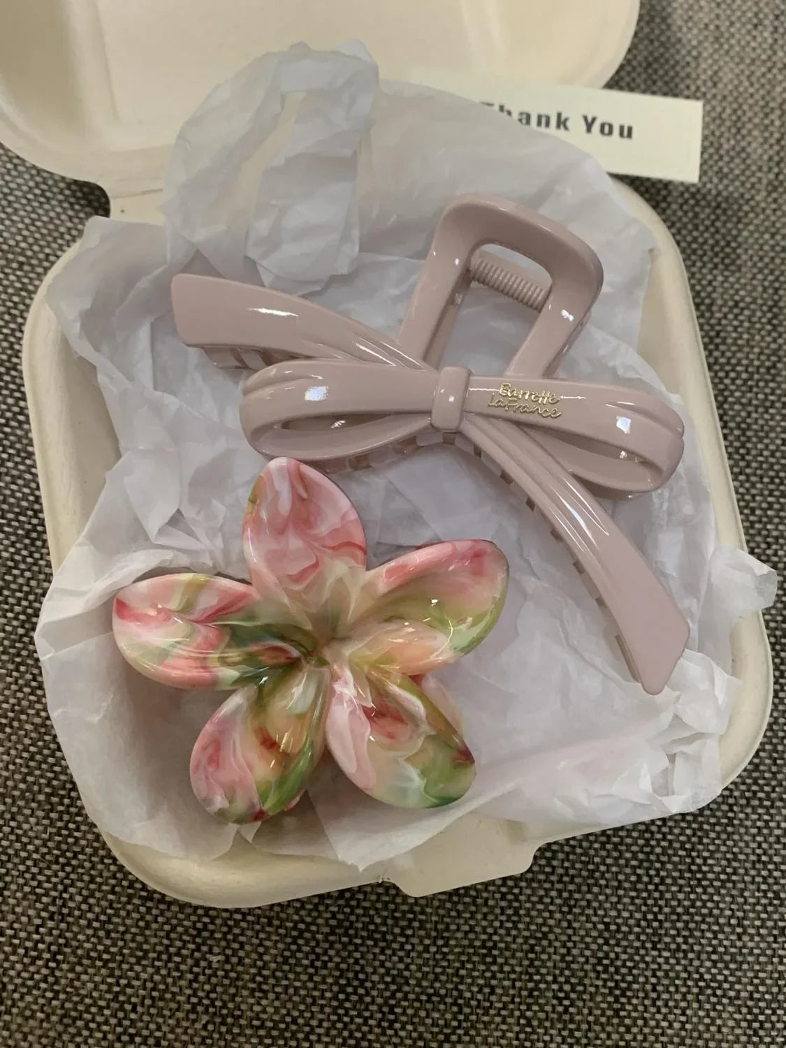 2Pcs/set Vintage Blue Polka Dot Red Bow Hair Clip Shark Claw Clamp Hairpin Barrette Korean Hair Headwear Accessory For Women