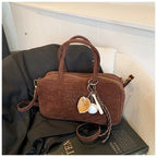 2025 new high-end luxury designer Boston handbag female niche retro fashion all-match pillow bag shoulder messenger bag trend