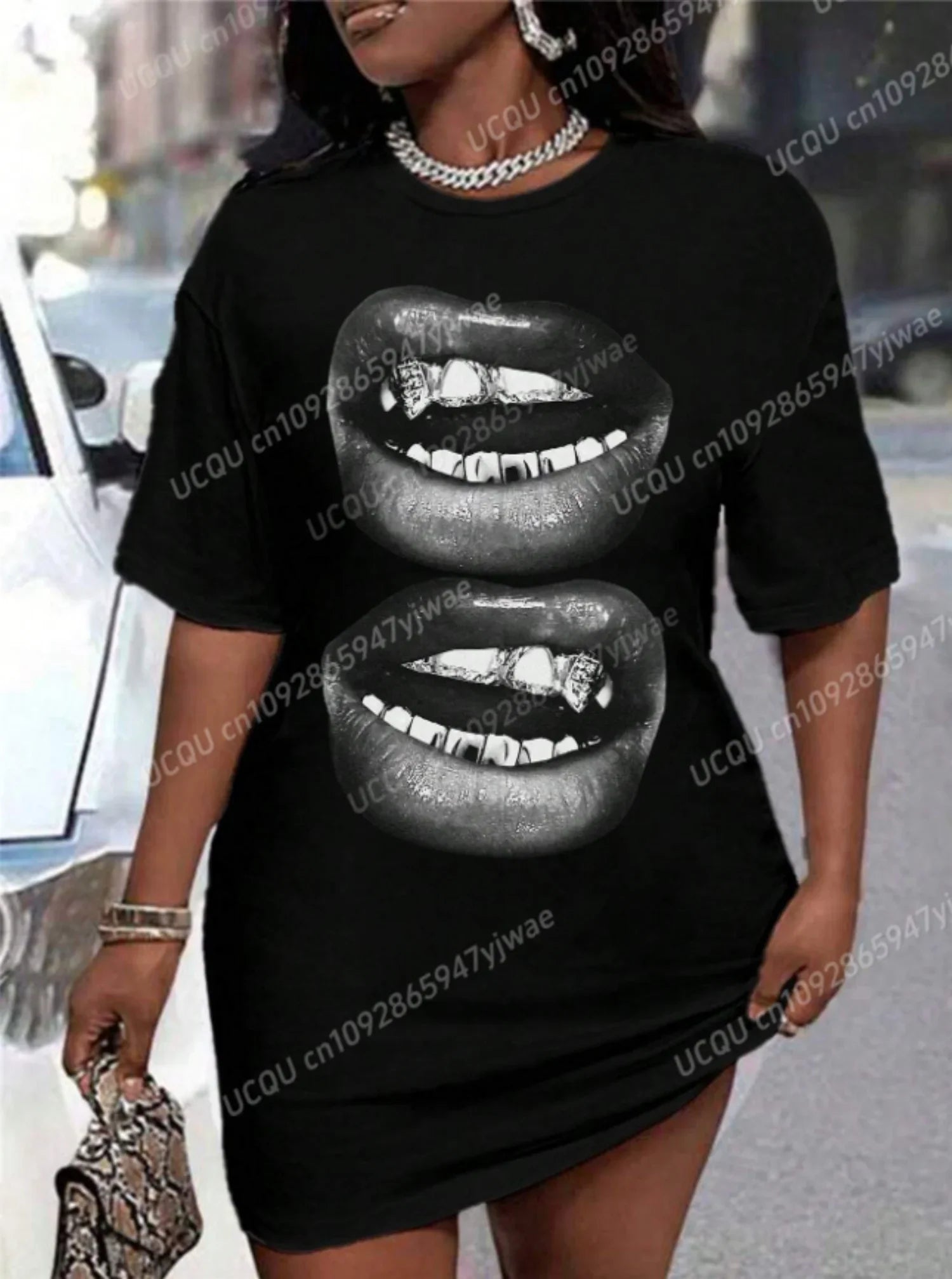 2025 Summer New Women T-Shirt Dress Loose Casual NEW YORK Printed O-Neck Lady Short Sleeve Pullover Dresses Women Clothing