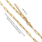 5pcs 45+5cm plated Gold Stainless Steel Link Chains Oval Bulk Necklaces Jewelry Adjustable Chains Wholesale Chokers DIY Crafts