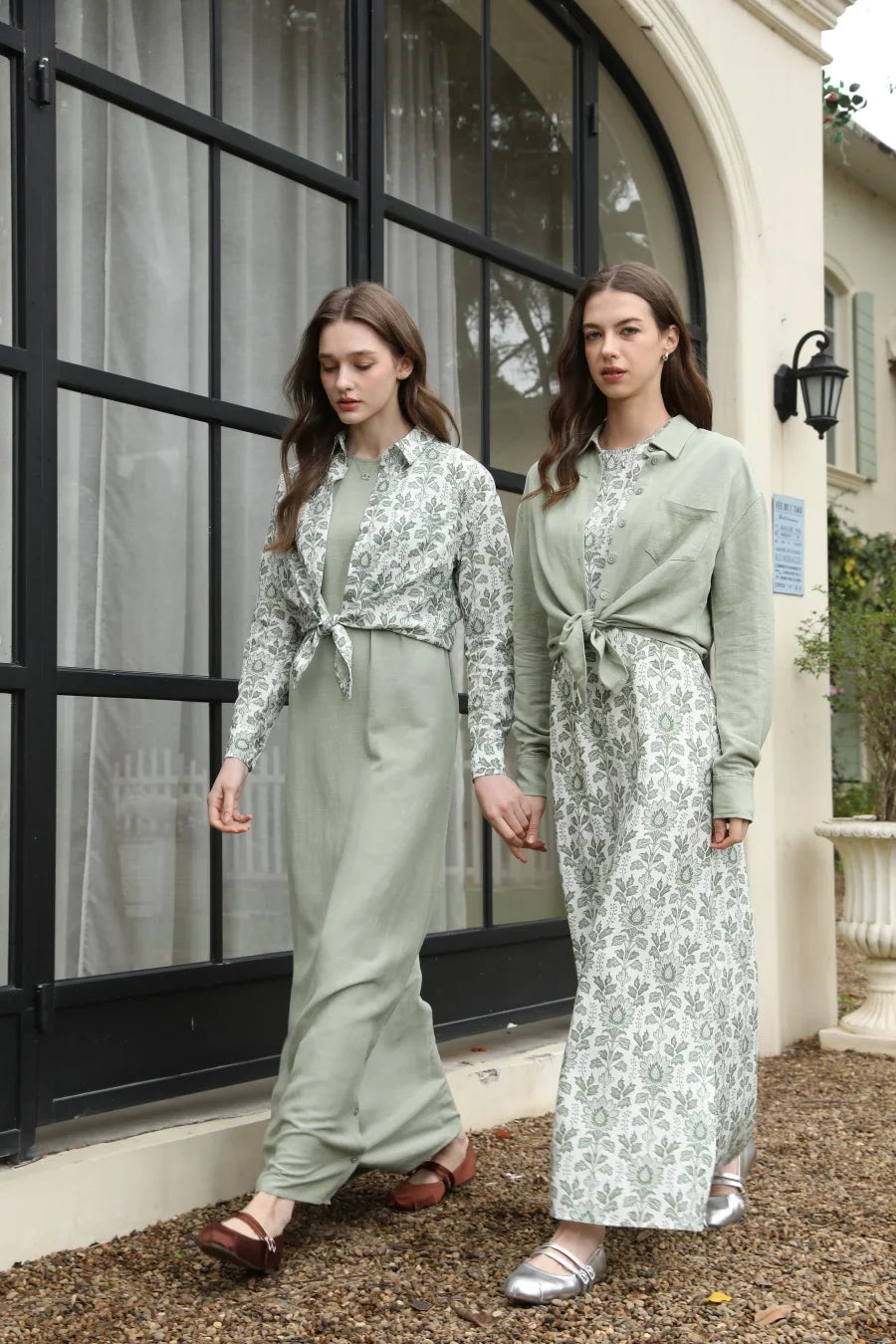 AS 2025 spring summer linen shirt + dress collection high quality print linen and knitting cardigan woman outfit