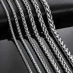 3mm/4mm/5mm/6mm/7mm/8mm Stackable Chain Stainless Steel Link Classic Curb Necklace for Men Women Jewelry 14 to 40 Inches