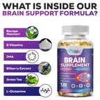 Brain Supplement - Contains B Vitamins To Support Brain Health, Improve Cognitive Function, and Enhance Memory and Concentration