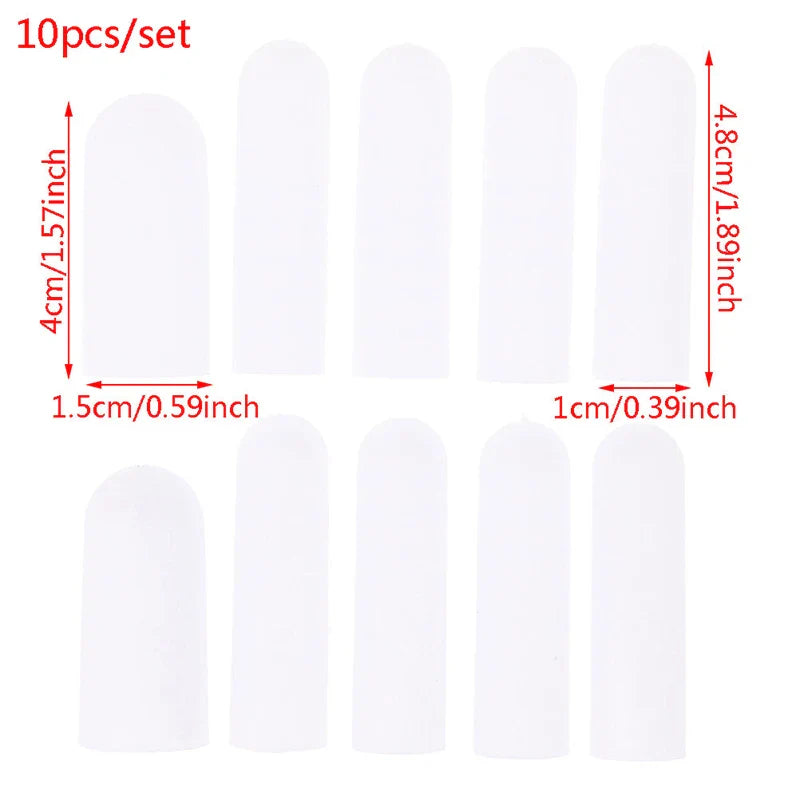 10 Pcs Silicone Finger Cot Gel Finger Protector Fingers Brace Support Gloves For Feneral toe / finger protection