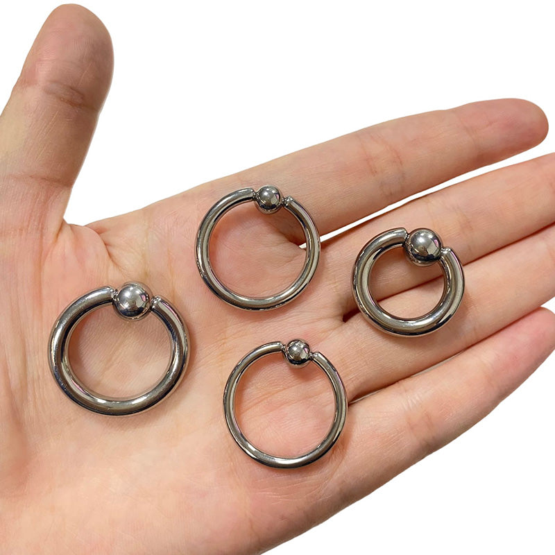 ASTM F136 Titanium Captive Bead Rings PIERC Nose Ring large size Earring 12G 2mm 3mm BCR Hoop Rings punk Piercing Body Jewelry