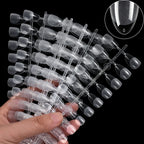 240pcs XS Fake Nails Short Square/Almond False Nail Tips Half Matte Acrylic Square Fingernails DIY For Manicure Extension Tools