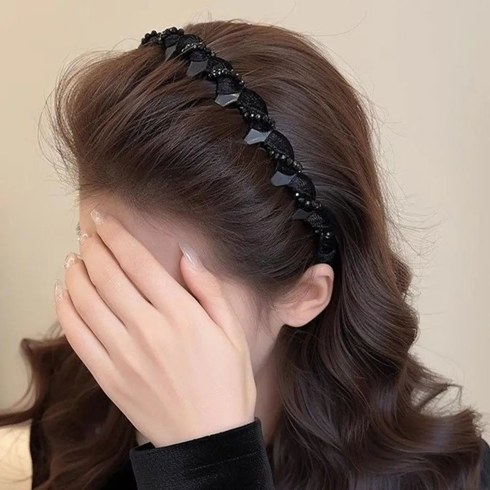 3Pcs Vintage Hairband with Teeth Decorative Hair Band Fashion Non-slip Hairband for Women Hair Accessories