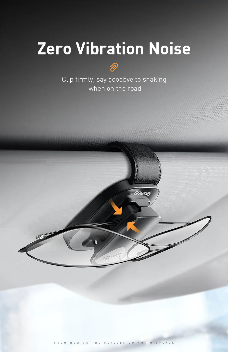 Baseus Car Eyeglass Storage Clip Sun Visor Sunglasses Holder for Auto Card Ticket Stand Interior Accessories Car Eyeglass Holder