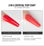 AWStorG15ml 2 IN 1 Crystal Top Coat Transparent Soak Off UV LED Nails Art Manicure Gel Nail Polish Varnishes Primer Function Gel