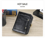 CONTACT'S Genuine Leather Short Wallets for Women Kiss Lock Classic Wallet Metal Frame Coin Purses Card Holder Money Clip Bags