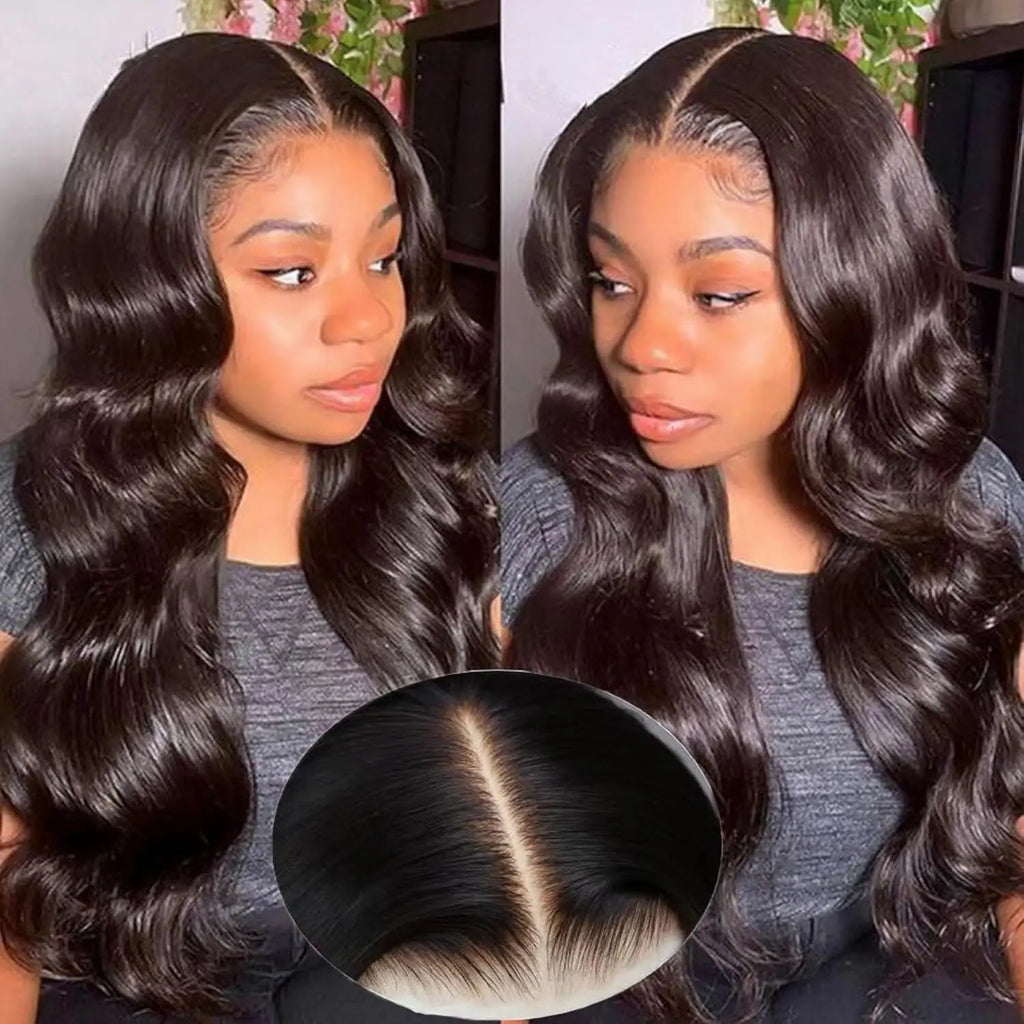 Body Wave Glueless Human Hair Wig Lace Front Wig Ready to Wear 4x4 Glueless Body Wave Lace Closure Wig Human Hair Wig for Women