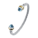 1PC Cable Bracelet for Women Gemstone Open Cuff Bracelet Bangle Bracelet Pearl Bracelet for Girls Best Gift for Women Friend